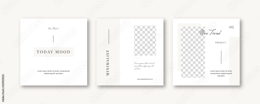 Minimalist social media post template Minimalist social media post template