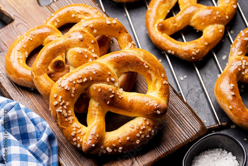 Fotografie, Obraz Freshly baked homemade pretzels