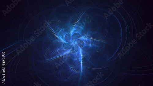 3D rendering abstract colorful fractal light background