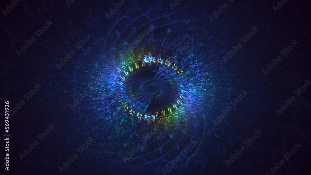 3D rendering abstract round light background