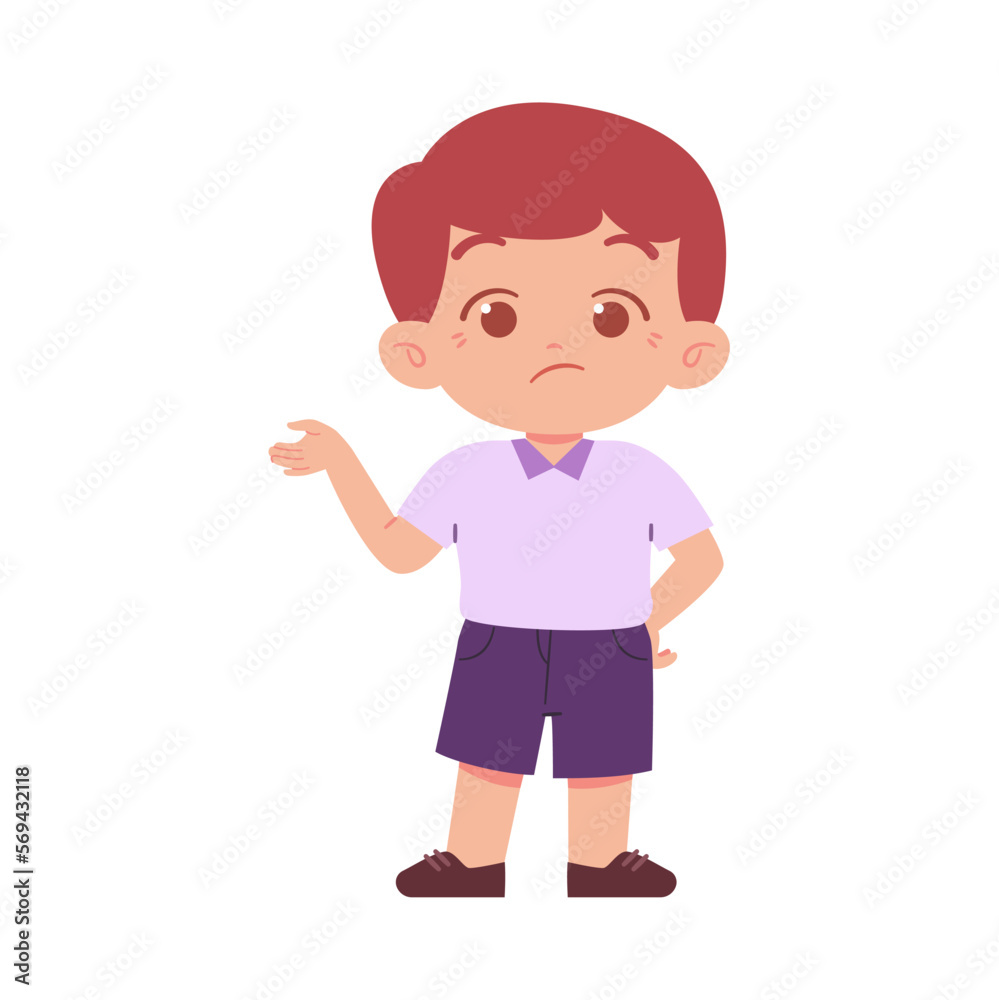 Little Boy character. Elementary School Kids Wearing Uniform Illustration Little Boy character. Elementary School Kids Wearing Uniform Illustration