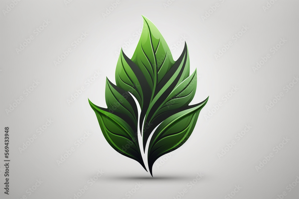 Minimalist logo for green energy, green home Minimalist logo for green energy, green home