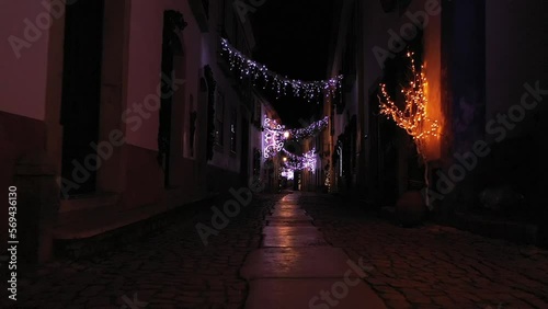 Walking Christmas Night Street HD