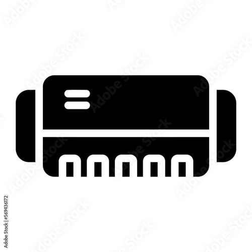 harmonica glyph icon