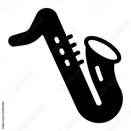 saxophone glyph icon