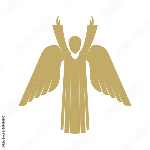 Vector illustration. The angel is God's herald.