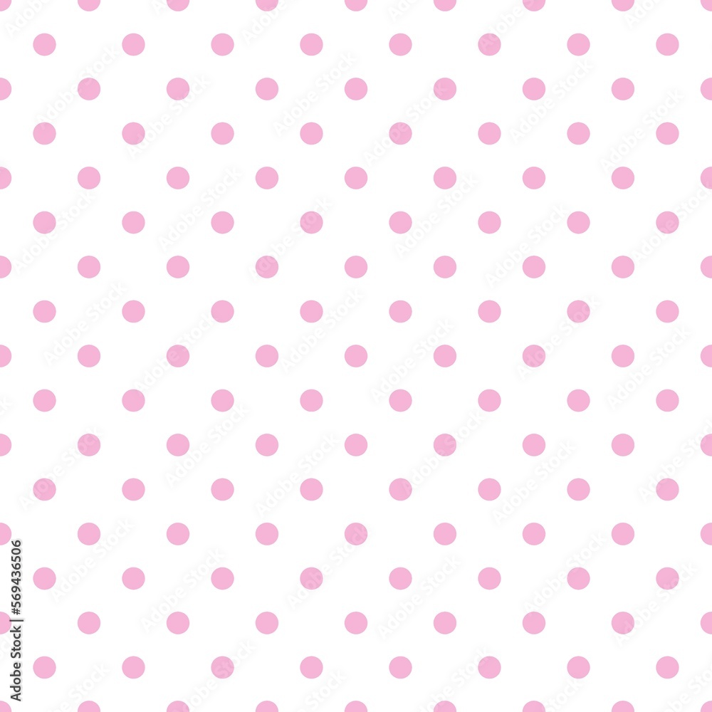 Polka dots seamless patterns, pink, white, can be used in decorative designs. fashion clothes Bedding sets, curtains, tablecloths, notebooks, gift wrapping paper