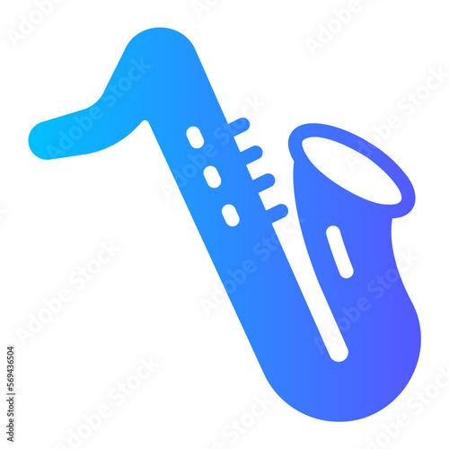 saxophone gradient icon