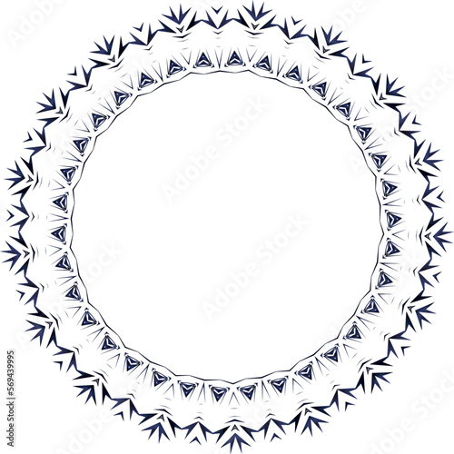Beautiful round frame with a pattern. Vector file for designs.