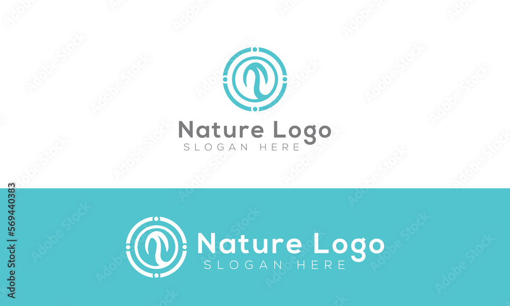 Nature Minimal logo Design template Minimal Eco, leaf, Life Logo Concept.