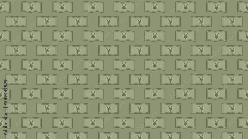 Japanese bill background animation(dull yellow Japanese bill background animation(dull yellow
