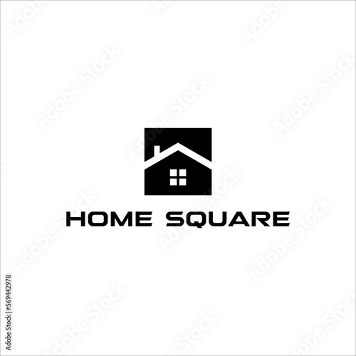 Home Square Logo Vector Template