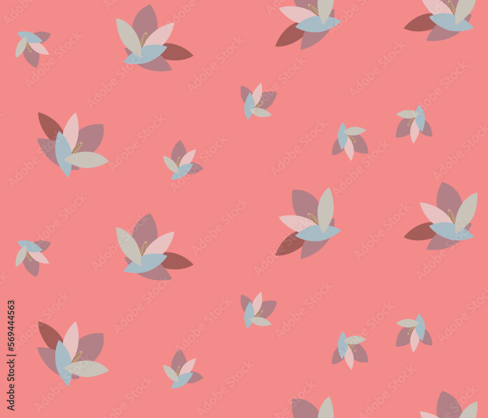 Japanese Geometric Petal Flower Vector Seamless Pattern Japanese Geometric Petal Flower Vector Seamless Pattern
