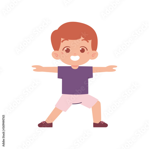 Little Boy character. Elementary School Kids Wearing Uniform Illustration