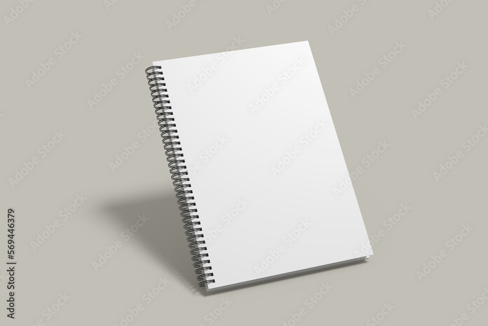 A5 Spiral Notebook Blank Mockup A5 Spiral Notebook Blank Mockup