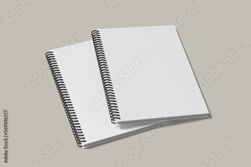 A5 Spiral Notebook Blank Mockup