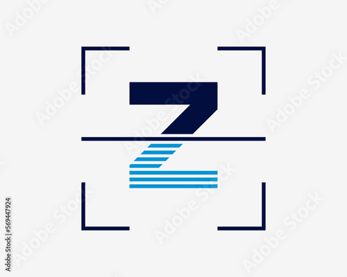 Letter Z Initials Scan Scanner Scanning Capture Identification Simple Minimalist Vector Logo Design © sore.studios