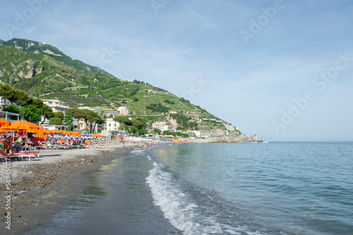 View of the coast of the Tyrrhenian Sea from Maiori, Amalfi Coast, Campania, Italy © Felix Andries