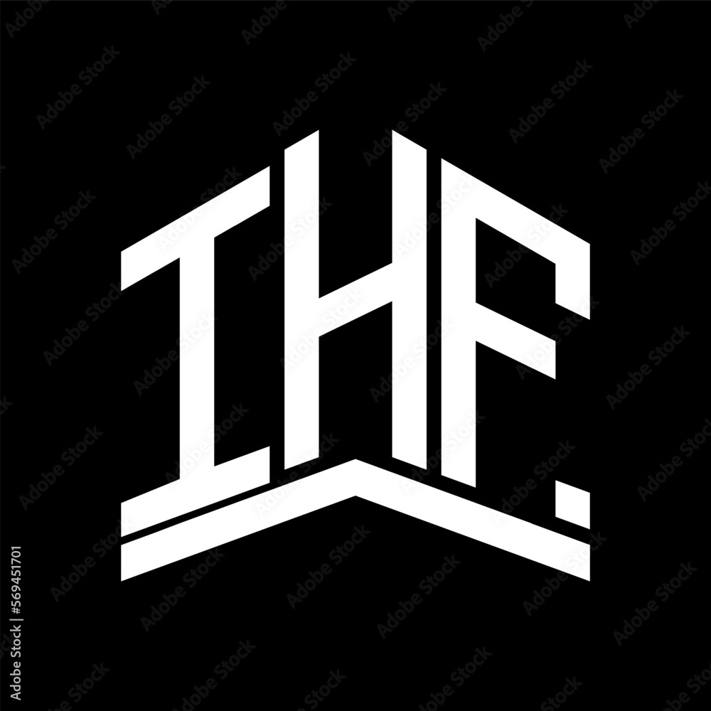 IHF letter logo design. IHF creative initials monogram vector letter