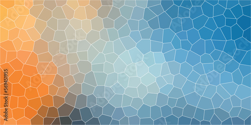 abstract brush stroke blended turquoise sea blue mustard effect gradient mosaic background digital illustration