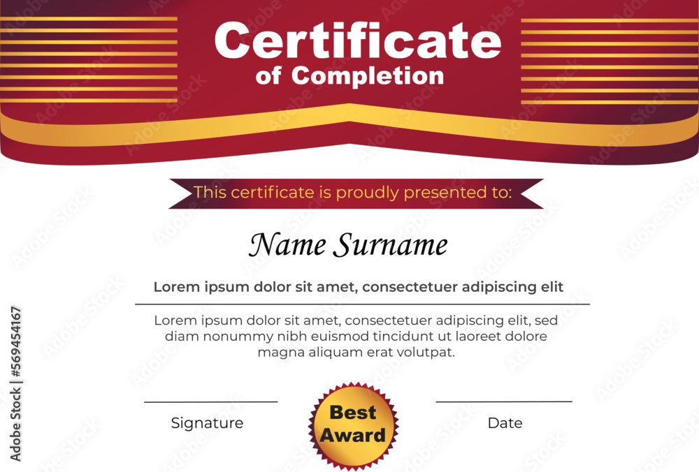 Fototapeta premium Luxury Certificate Design Template 
