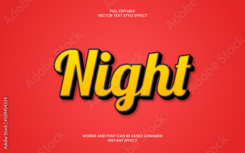 Night Text Effect 