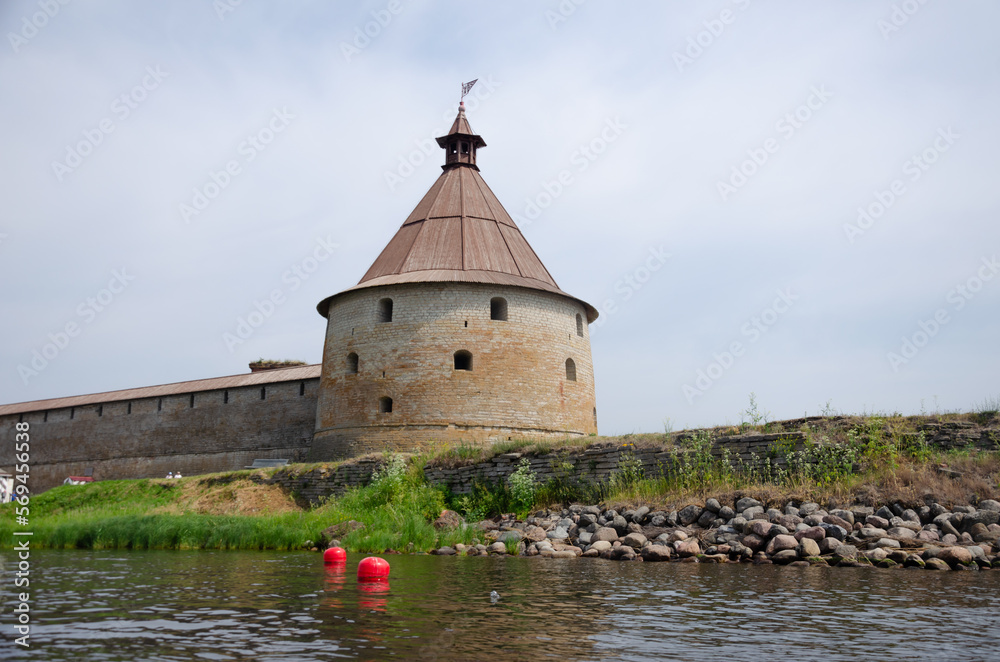  03.07.2022 Leningrad region, Shlisselburg. Fortress Oreshek. Ancient Russian fortress on Walnut Island
