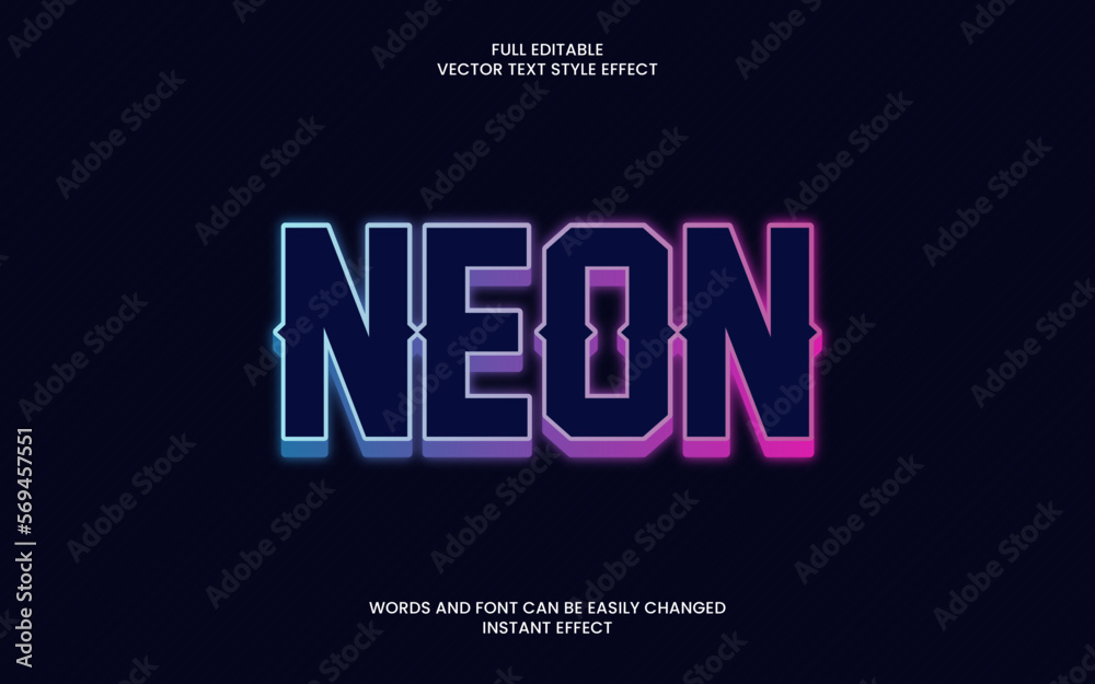 Neon Text effect 