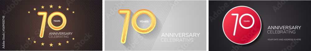 70 years anniversary set of vector icons, logo. Design element with numbers 70 years anniversary set of vector icons, logo. Design element with numbers