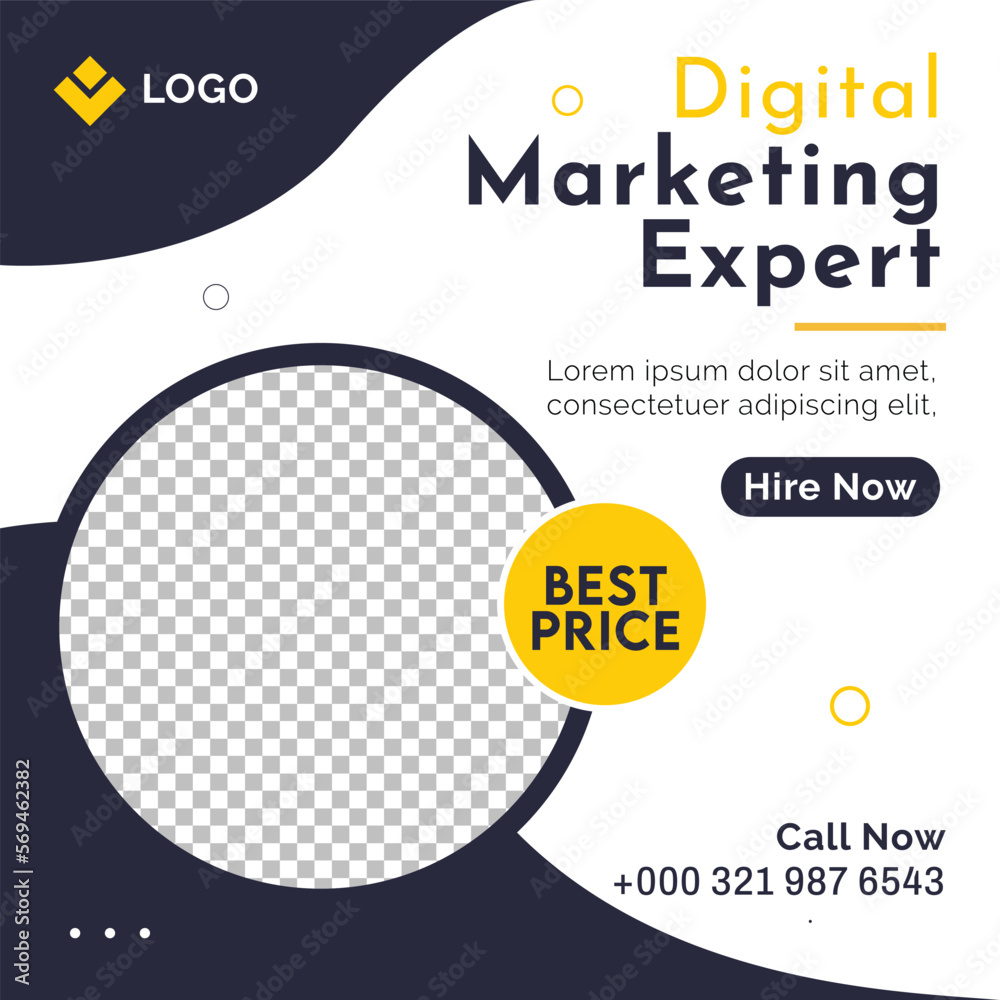 Fototapeta premium Digital marketing social media and instagram post template banner 