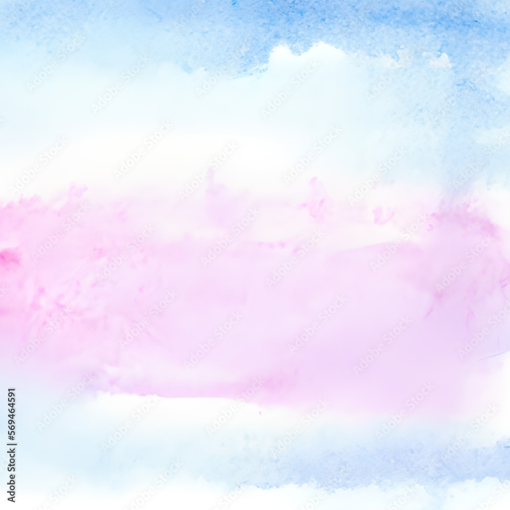 Obraz premium Light pink blue watercolor background. Light pink blue abstract background. Create with Generative AI