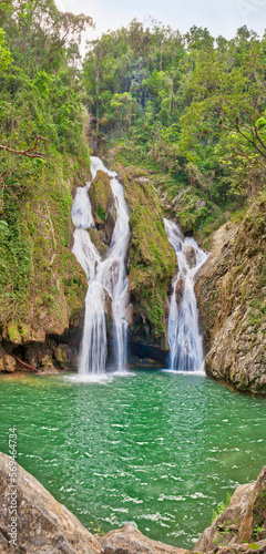 El Nicho waterfalls at Topes de Collantes Natural Park, Trinidad, Cuba photo