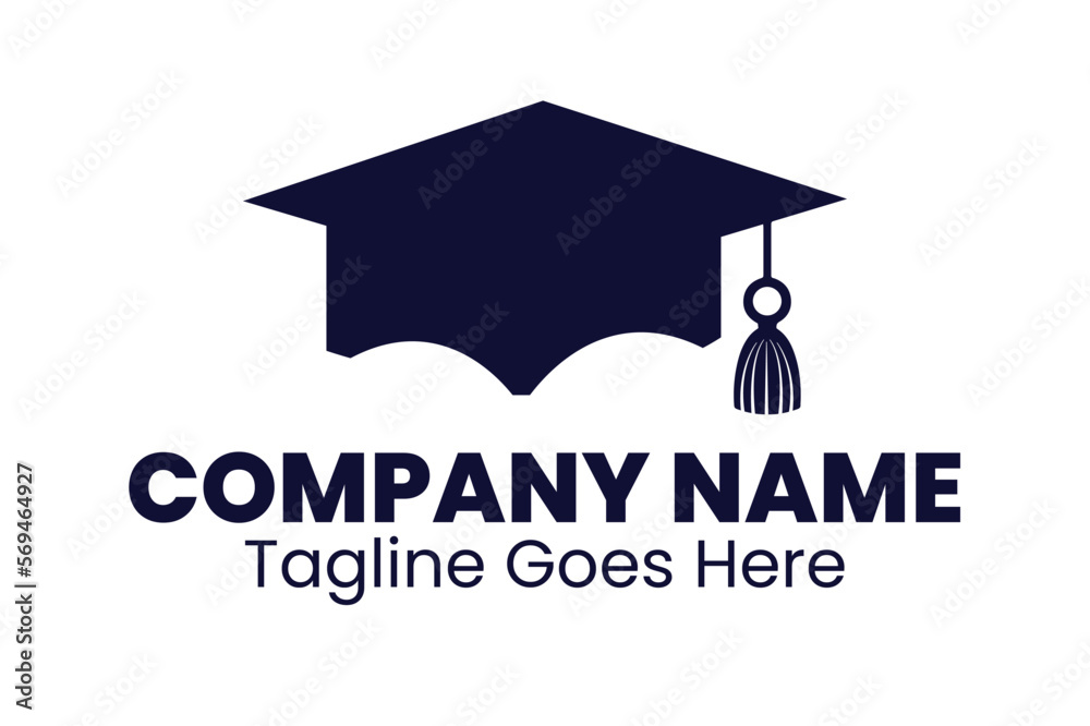 Minimal Flat Modern Degree Cap Creative Logo Design Template Idea Minimal Flat Modern Degree Cap Creative Logo Design Template Idea