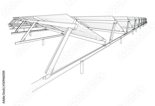 Solar Panel Concept. Vector