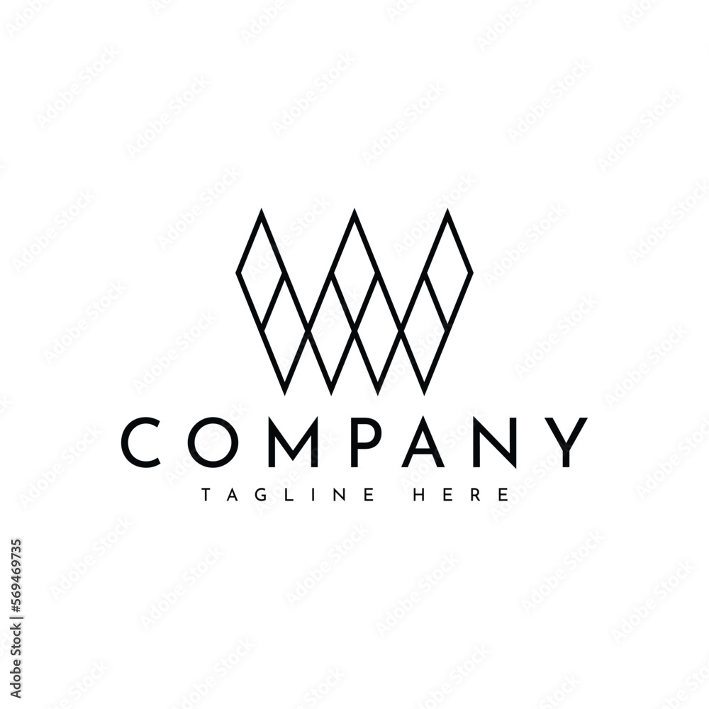luxury letter W logo