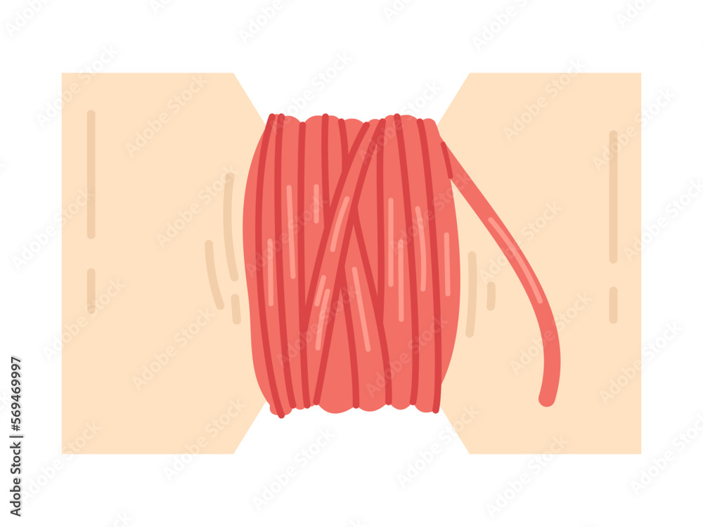 Vector red yarn bobbin. Spool of thread flat design. Knitting or sewing. Vector red yarn bobbin. Spool of thread flat design. Knitting or sewing.