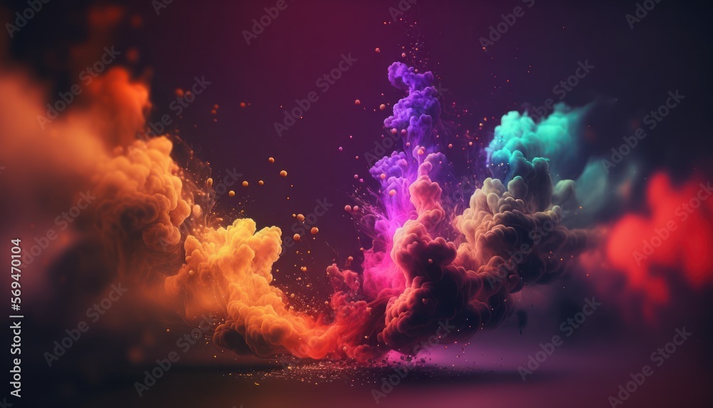 Obraz premium Abstract colorful background, generative ai