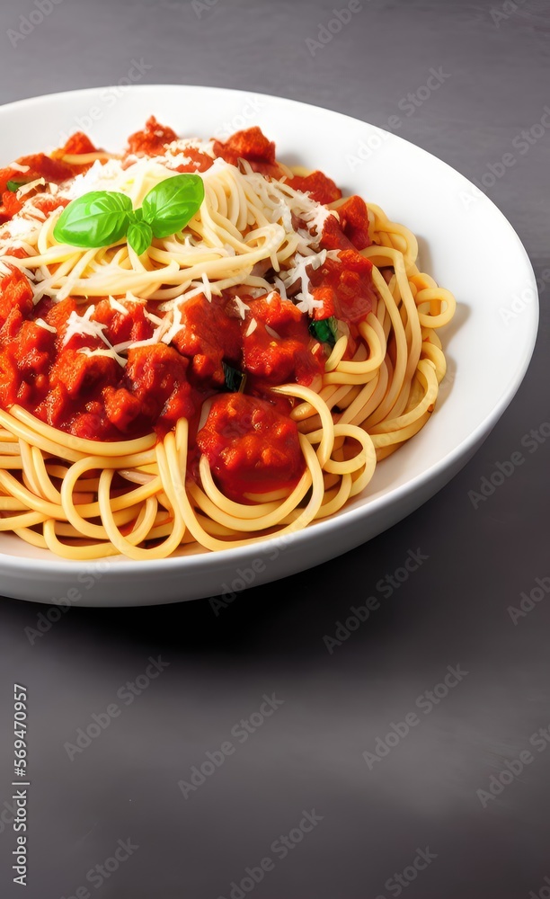 spaghetti with tomato sauce