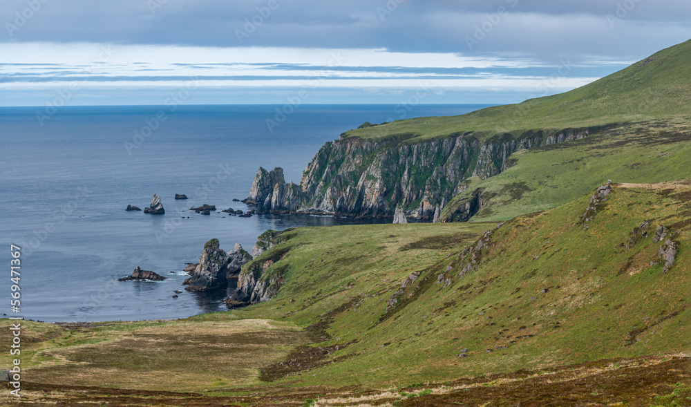 View of the Semidi Islands, Gulf of Alaska, USA