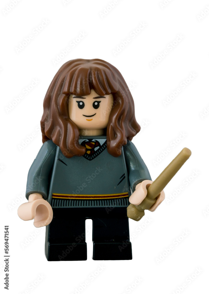 Fototapeta premium Dortmund - Deutschland 8. Februar 2023 Lego Minifigur Hermine aus Harry Potter