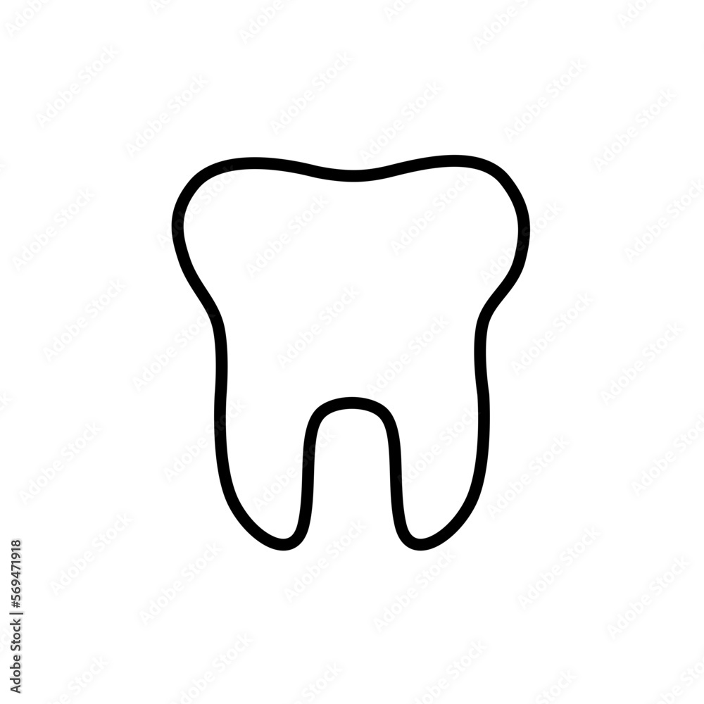 tooth outline vector icon tooth outline vector icon