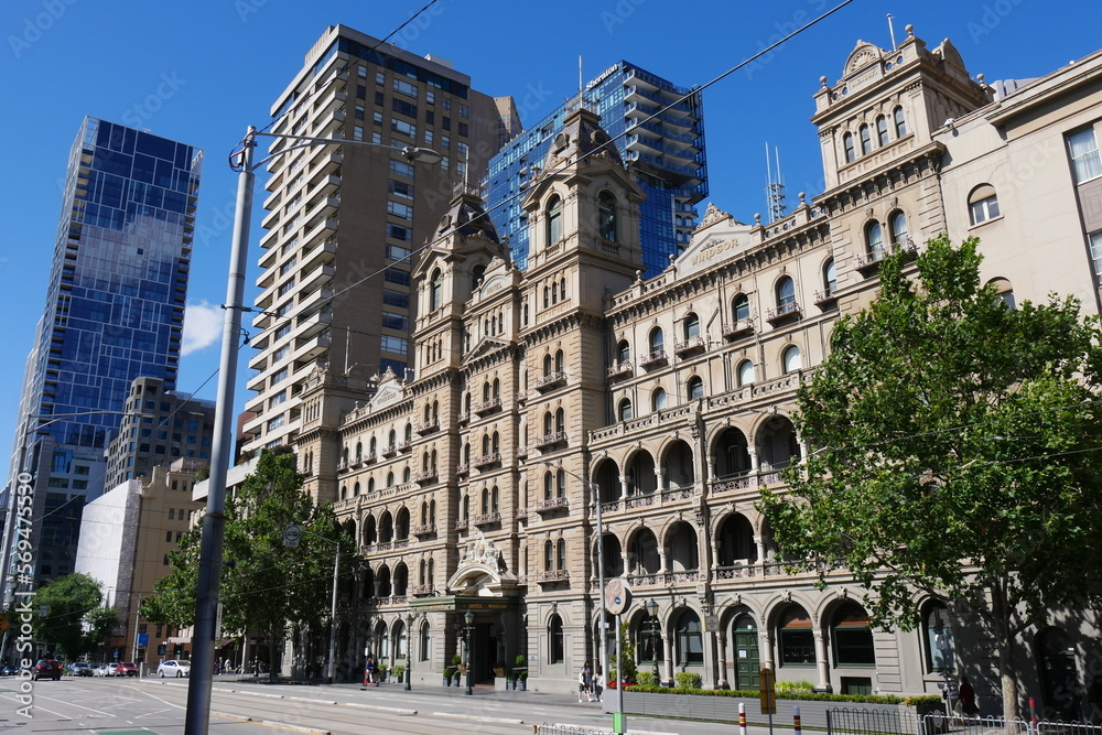 Straße Spring Street in Melbourne