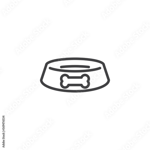 Dog Bowl line icon