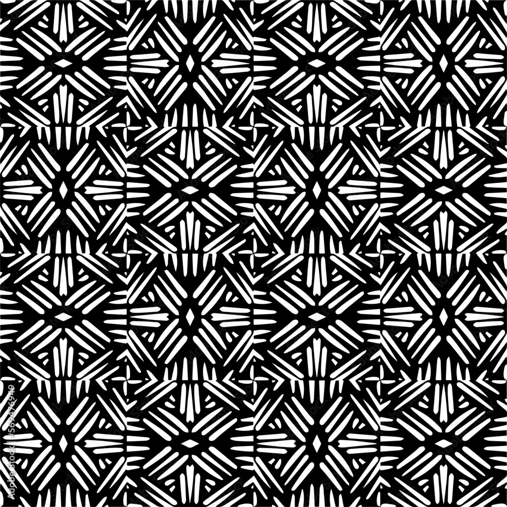 Vector geometric ornament in ethnic style. Seamless pattern with abstract shapes,Black and white color. Repeating pattern for decor, textile and fabric. Vector geometric ornament in ethnic style. Seamless pattern with abstract shapes,Black and white color. Repeating pattern for decor, textile and fabric.