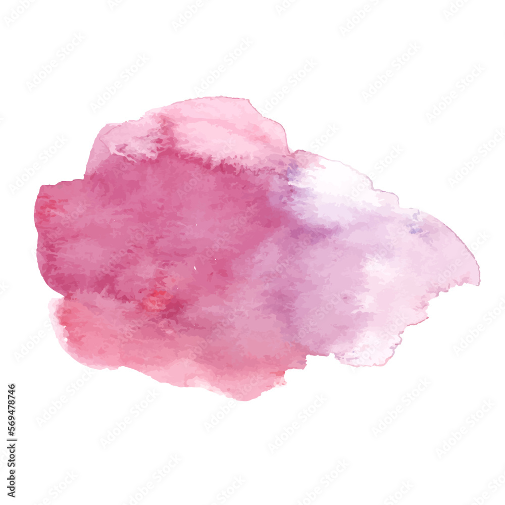 Watercolor background. Brush stroke vector illustration. Scalable design element.