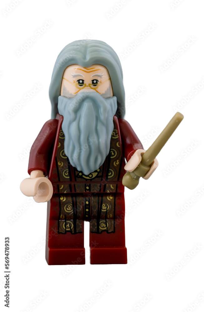Fototapeta premium Dortmund - Deutschland 8. Februar 2023 Lego Minifigur Professor Dumbledore aus Harry Potter