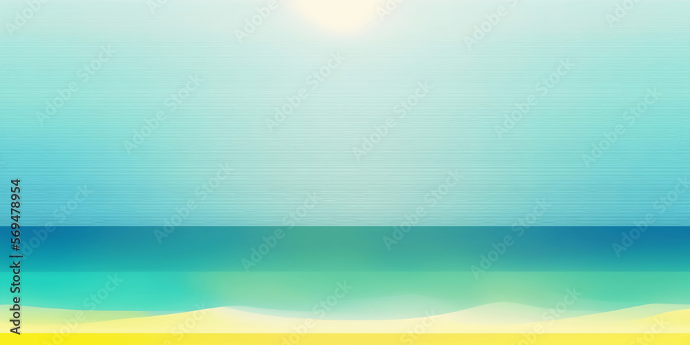 Ein minimalistischer Strand am Meer an einem sonnigen Sommertag ohne Wolken / Wallpaper