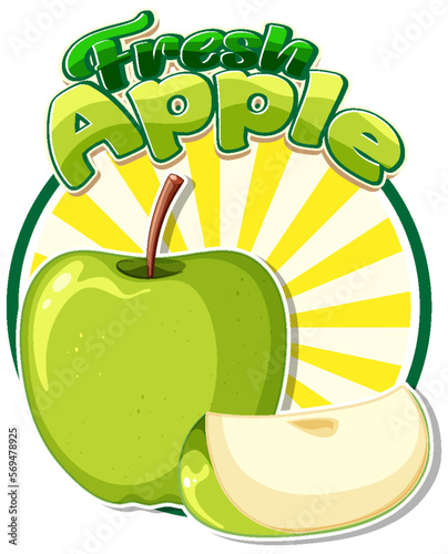 Green apple fruit icon