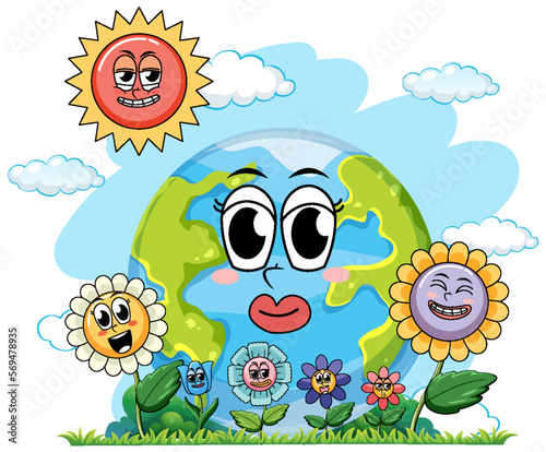 Earth day logo concept