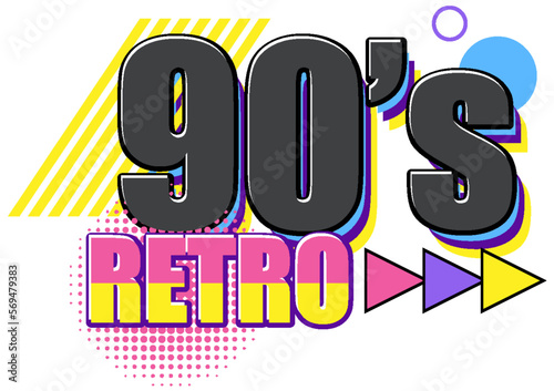 90s retro banner template